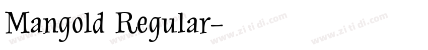 Mangold Regular字体转换